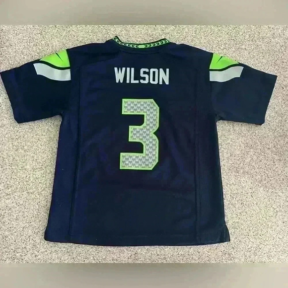 EUC Little Kids Nike Seattle Seahawks Jersey, Russell Wilson, Size L (7) - Picture 2 of 2